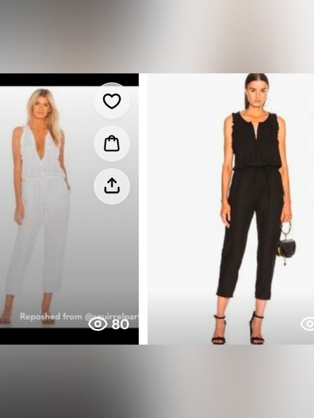 TWO Enza Costa Jumpsuits Ruffled French Linen White And Black